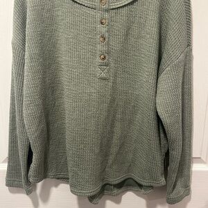 Blu Pepper Olive Cowl Neck Top